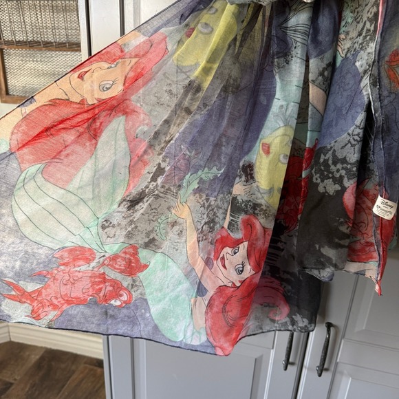 Disney Loungefly The Little Mermaid Characters Print Oblong Scarf, 72x44 (NWT) - Picture 7 of 14